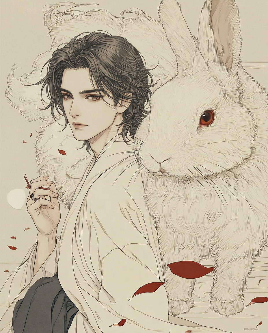 달빛 속 불토끼 캐릭터