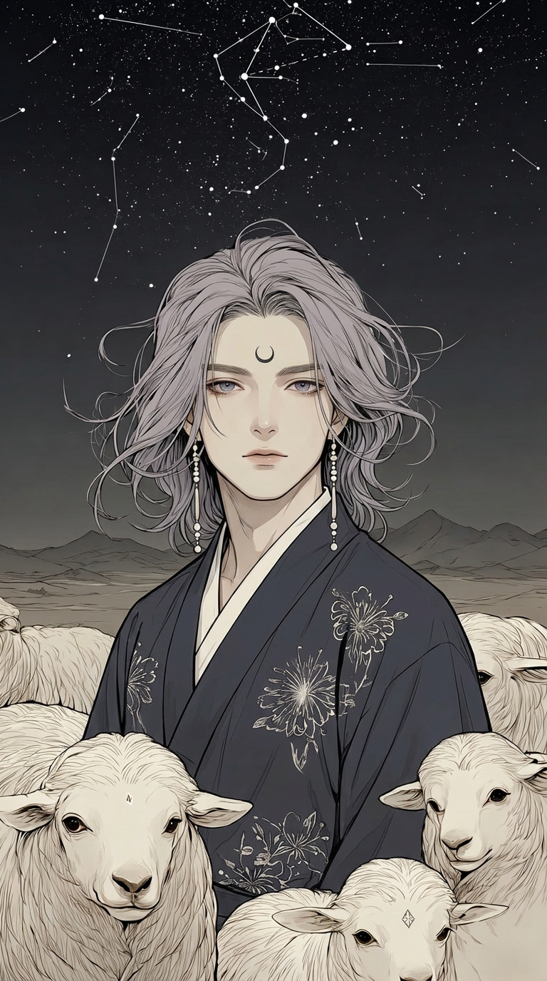 물결 속 황양 캐릭터