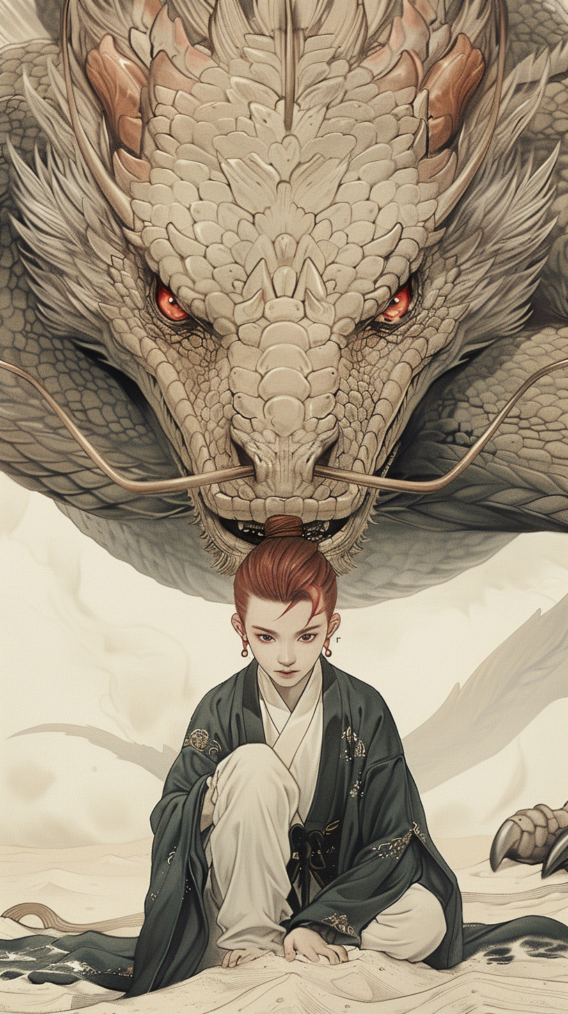 모래 속 주사 캐릭터