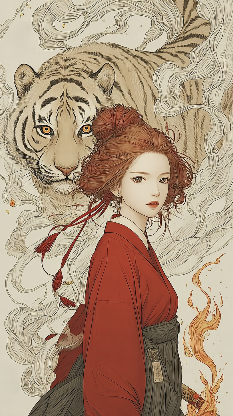 화로의 호랑이 캐릭터