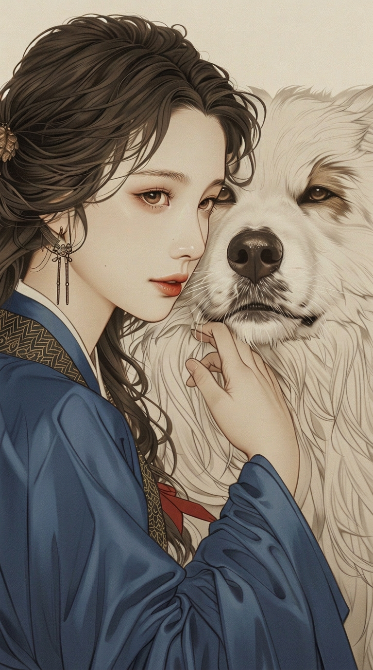 지붕 위의 수견 캐릭터