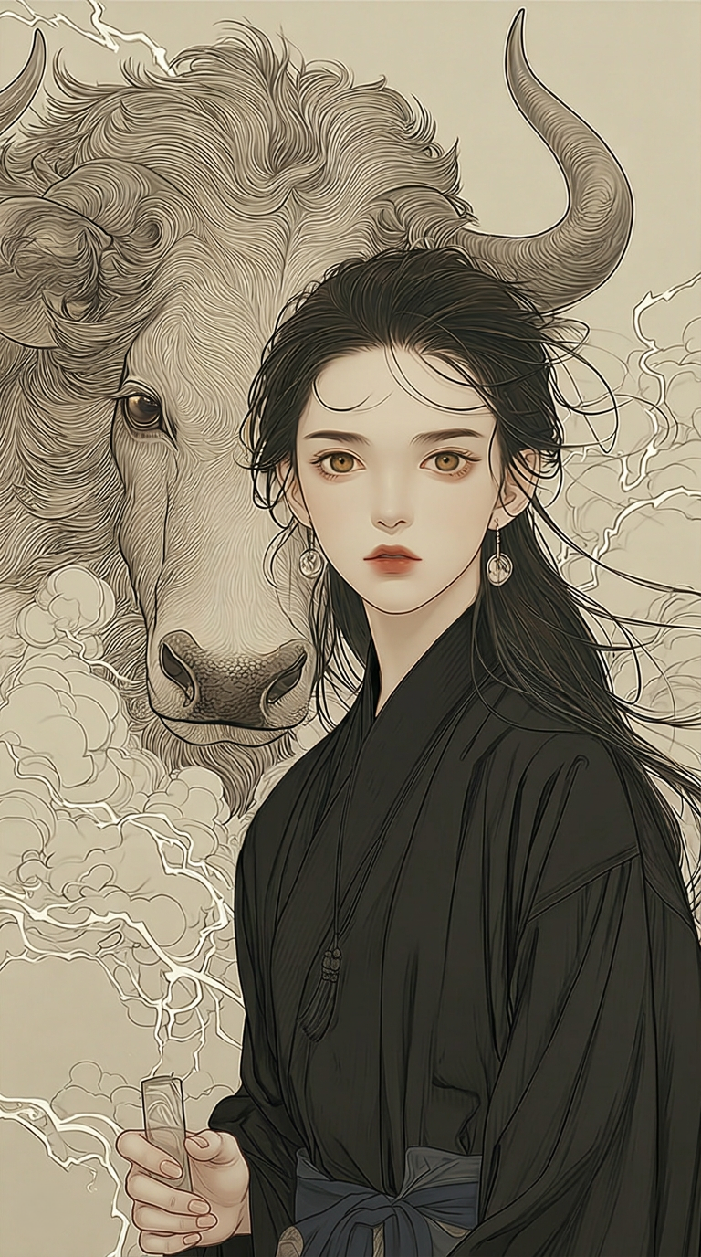 뇌운 속 흑우 캐릭터