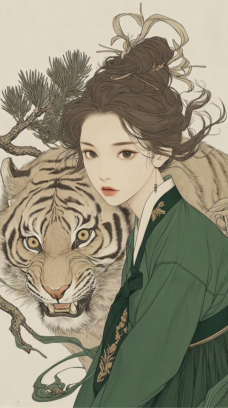 송림의 흑호 캐릭터