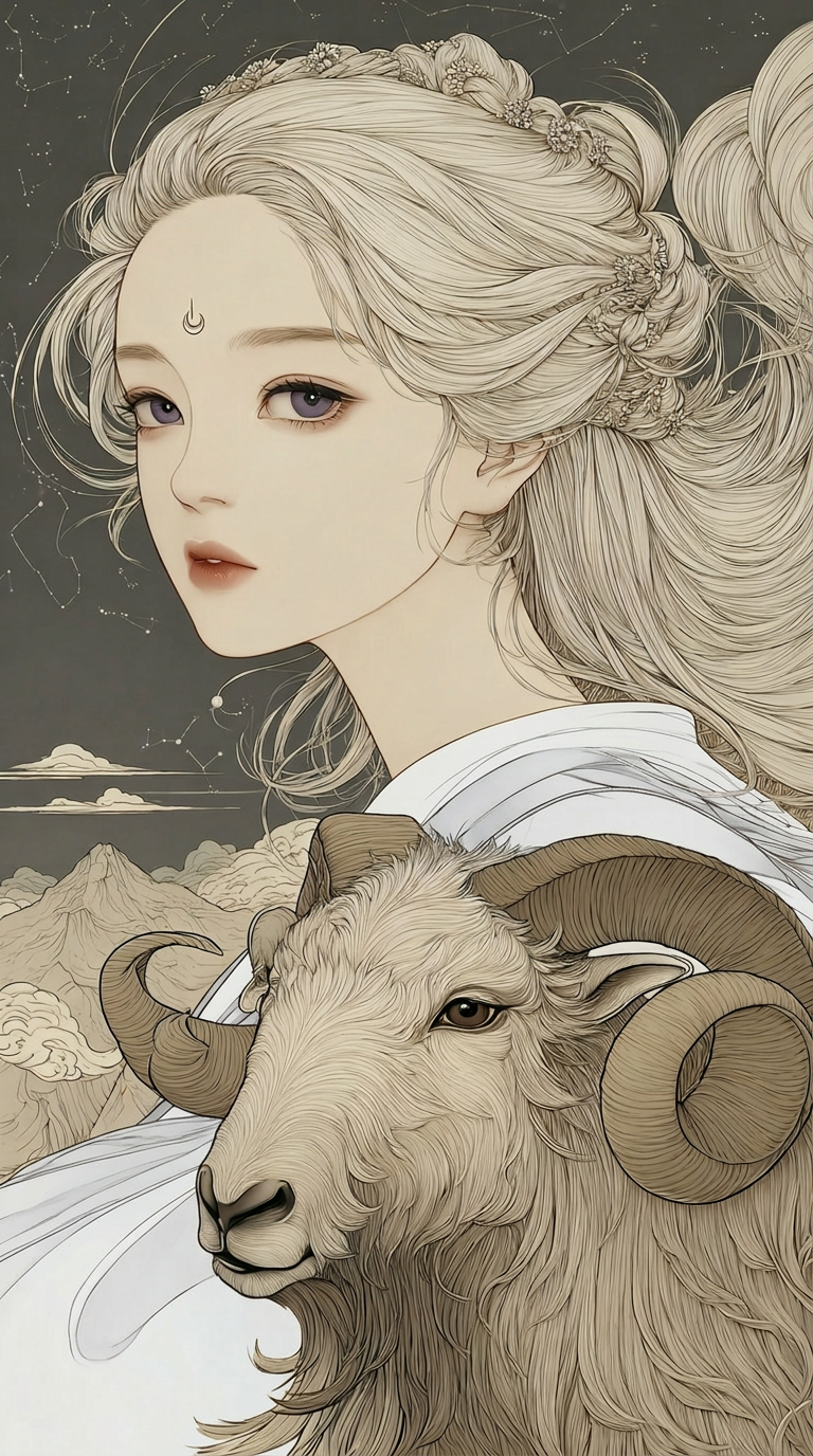 물결 속 황양 캐릭터